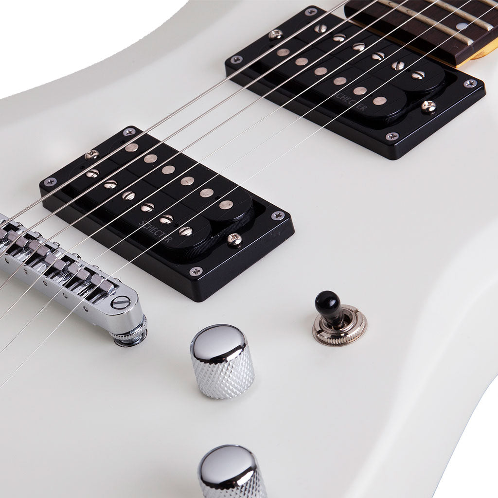 Schecter C-6 Deluxe Series Electric Guitar - Satin White