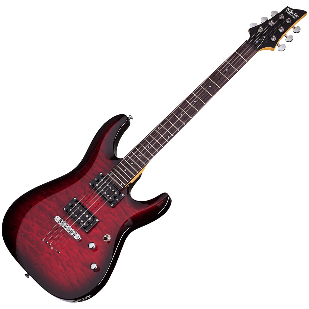 Schecter C-6 Plus Series Electric Guitar in See Thru Cherry Burst