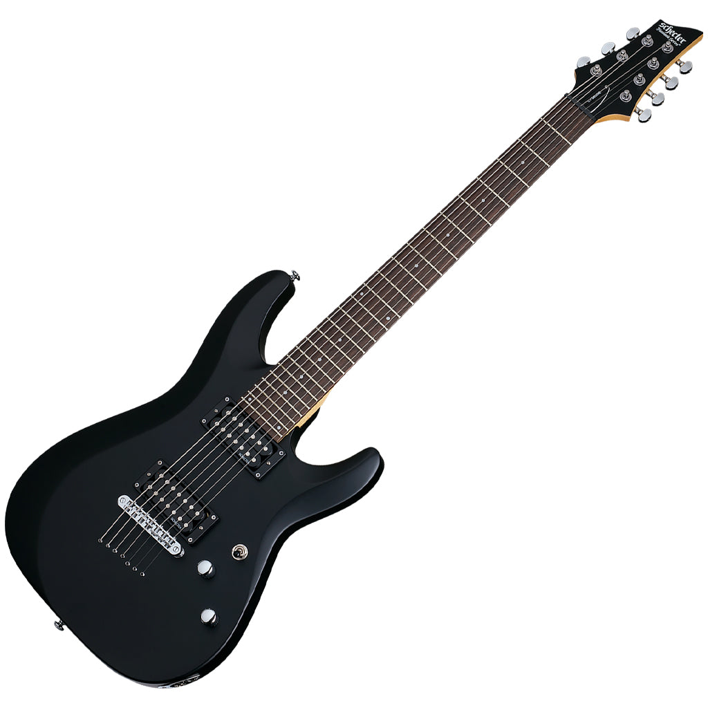 Schecter C-7 Deluxe Series 7-String Guitar - Satin Black