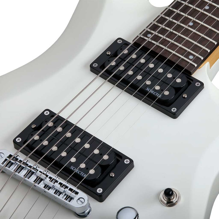 Schecter C-7 Deluxe Series 7-String Guitar in Satin White