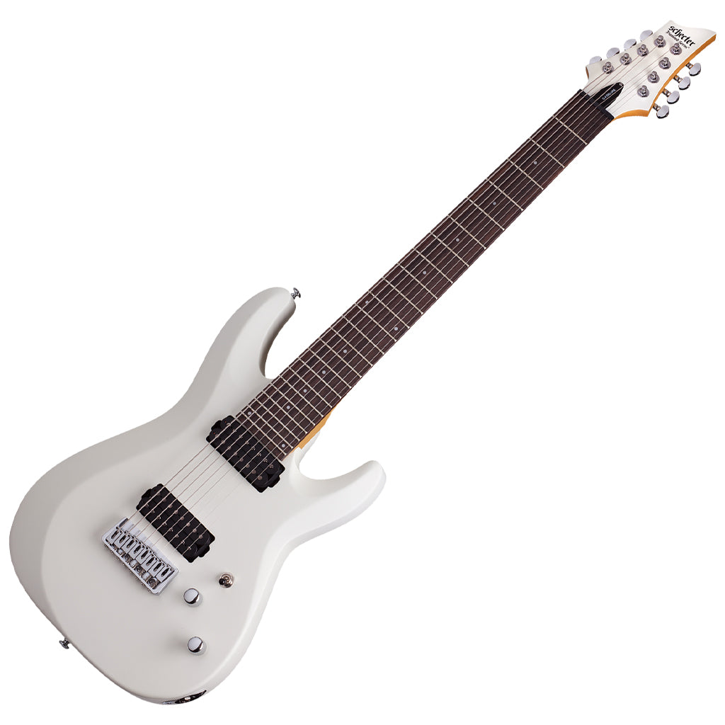 Schecter C-8 Deluxe Series 8-String Guitar in Satin White