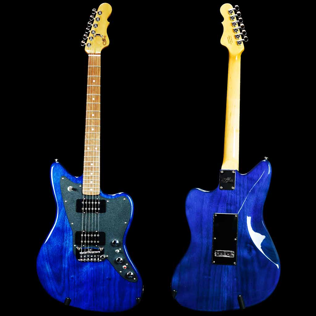 G&L CLF Research Doheny V12 Electric Guitar - Clear Blue