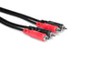 Hosa 2m Stereo Interconnect Cable Dual RCA to Dual RCA CRA-202