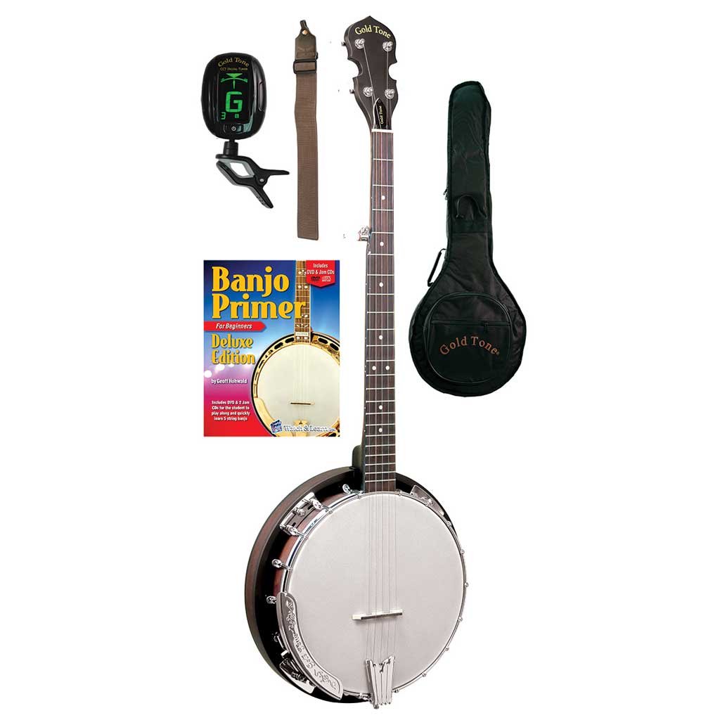 Gold Tone CC-BG Cripple Creek Banjo Bluegrass Starter Pack