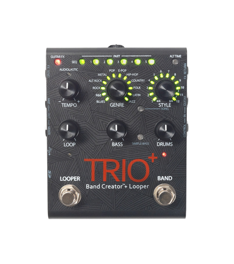 trio guitar pedal Digitech Trio+ Band Creator and Looper Pedal