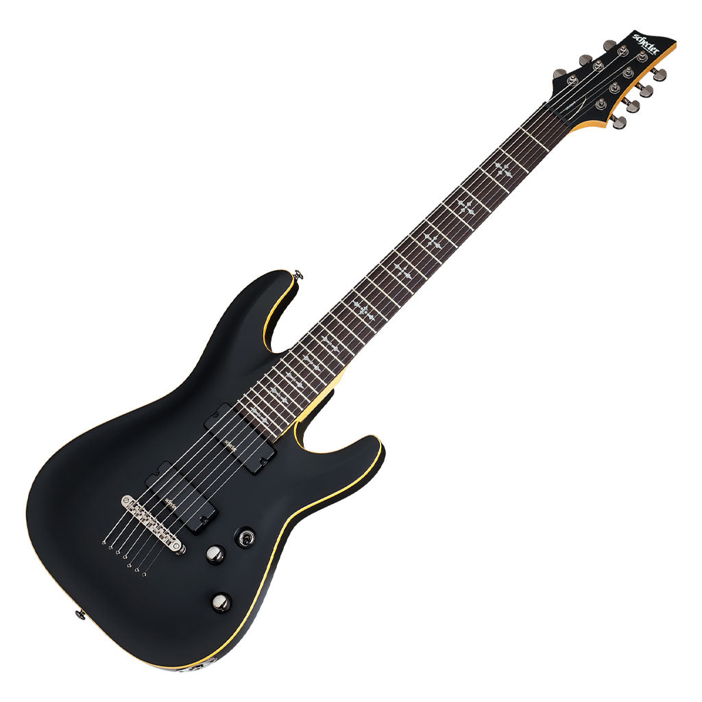 Schecter Demon 7 Series 7-String Electric Guitar - Aged Black Satin