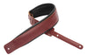 Levy's Leathers 3" leather guitar strap with foam padding and garment leather backing DM1PD-BRG