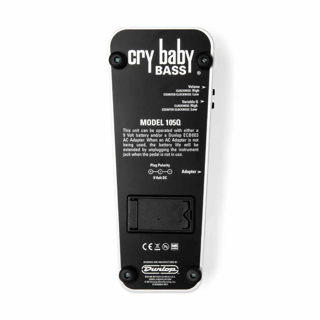 Dunlop 105Q Cry Baby Bass Wah Pedal Jim Dunlop Effects Pedal This