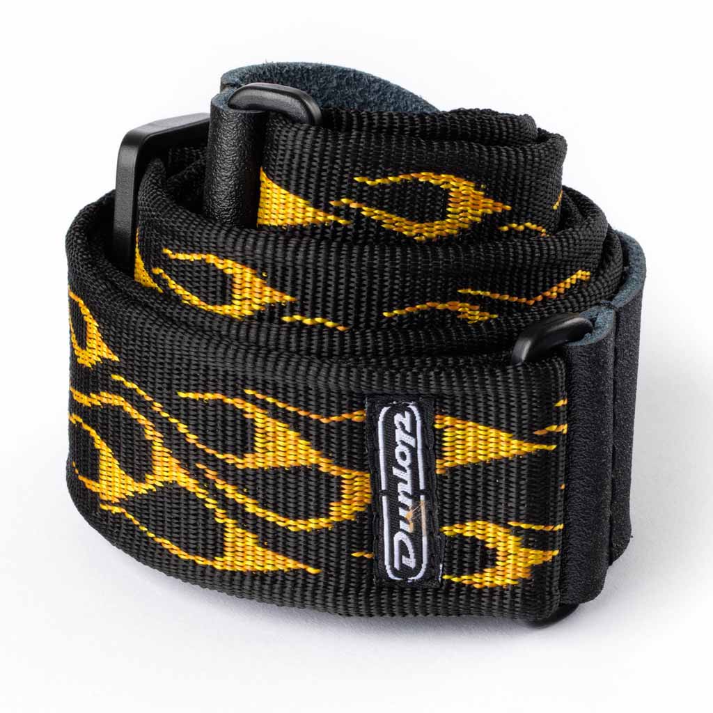 Dunlop Classic Flambe Orange/Yellow Strap