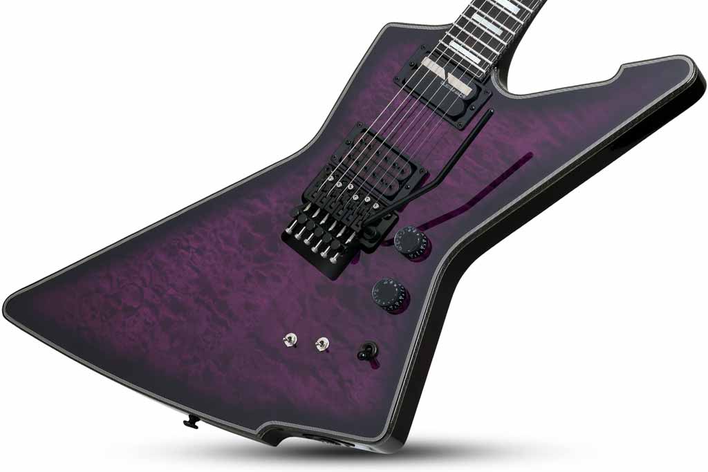 Schecter E-1 FR-S Special Edition Electric Guitar - Trans Purple Burst
