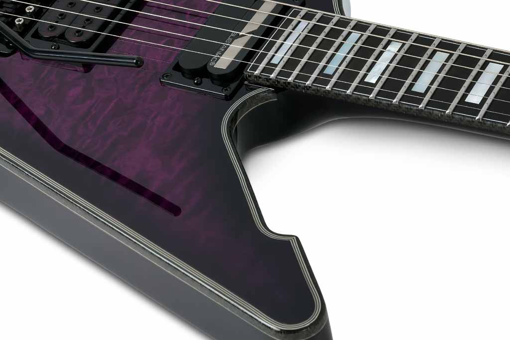Schecter E-1 FR-S Special Edition Electric Guitar - Trans Purple Burst