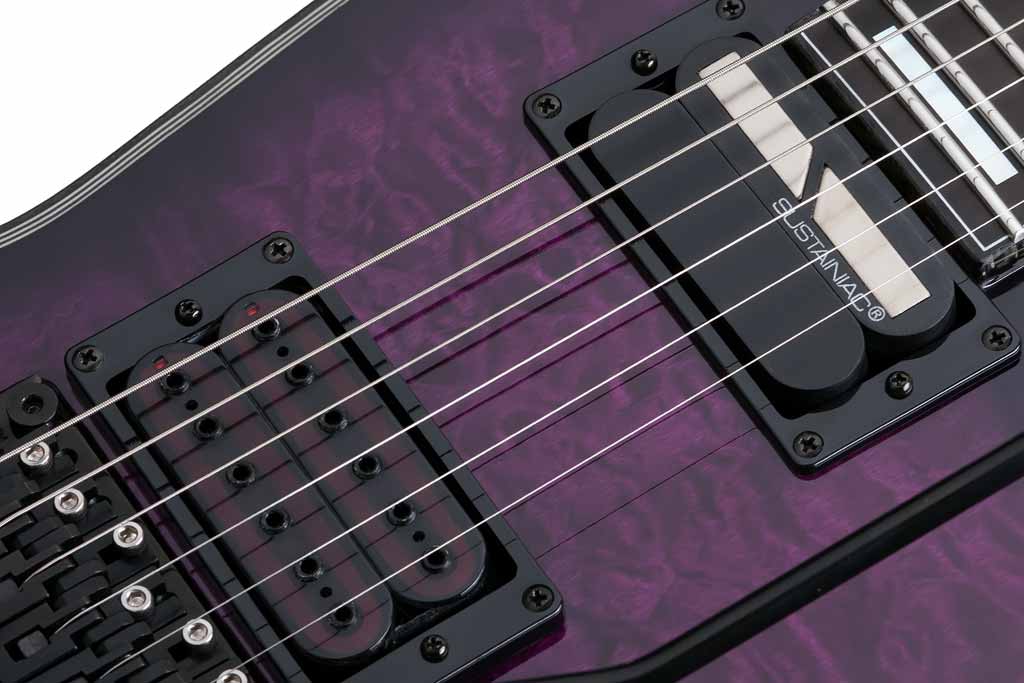 Schecter E-1 FR-S Special Edition Electric Guitar - Trans Purple Burst