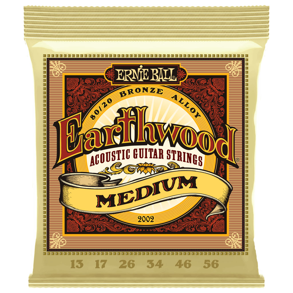 Ernie Ball Earthwood Medium Gauge 80/20 Bronze Acoustic Guitar Strings
