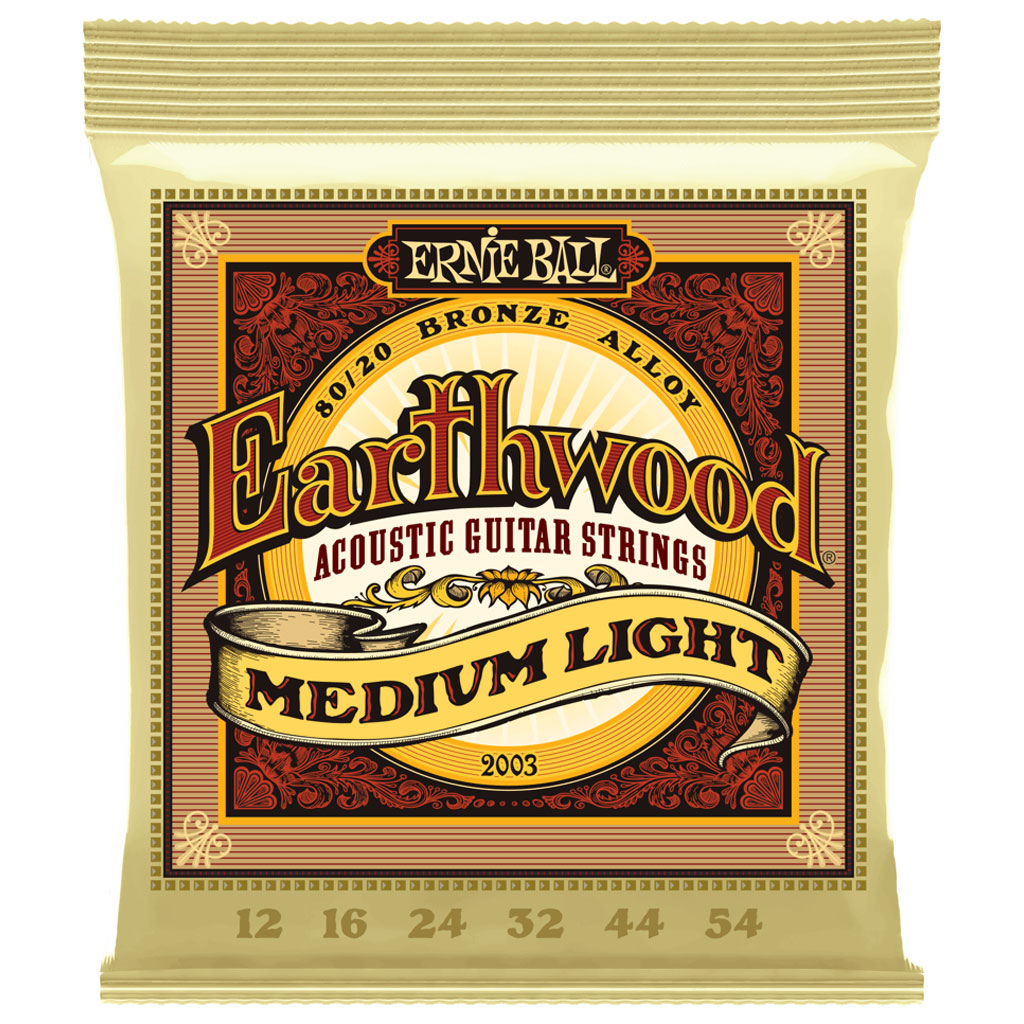 Ernie Ball Earthwood Medium Light Gauge 80/20 Bronze Acoustic Guitar Strings