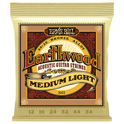 Ernie Ball Earthwood Medium Light Gauge 80/20 Bronze Acoustic Guitar Strings
