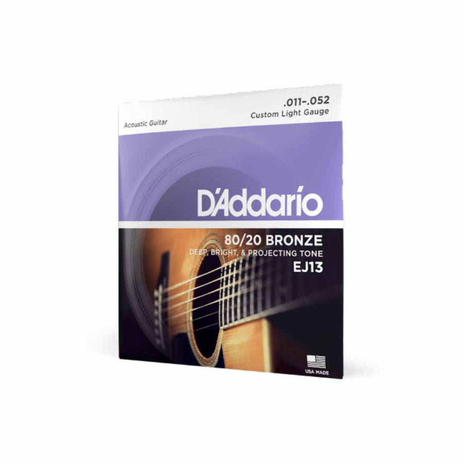 D'Addario EJ13 Custom Light 11-52 80/20 Bronze Acoustic Guitar Strings