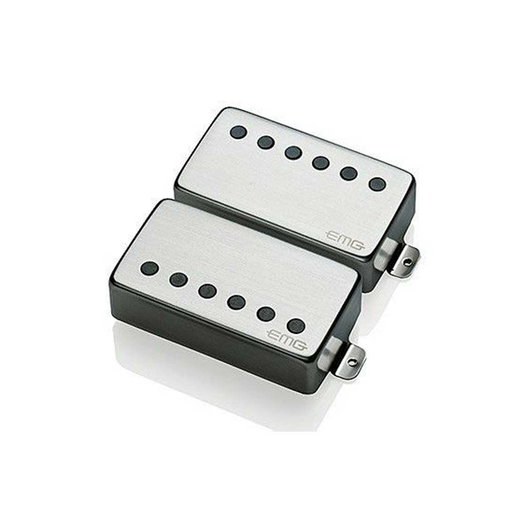 EMG 57/66 Alnico V Pickup Set in Brushed Chrome