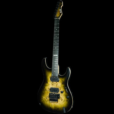 ESP E-II SN-II Series Electric Guitar w/Burled Maple Top - Nebula Black Burst