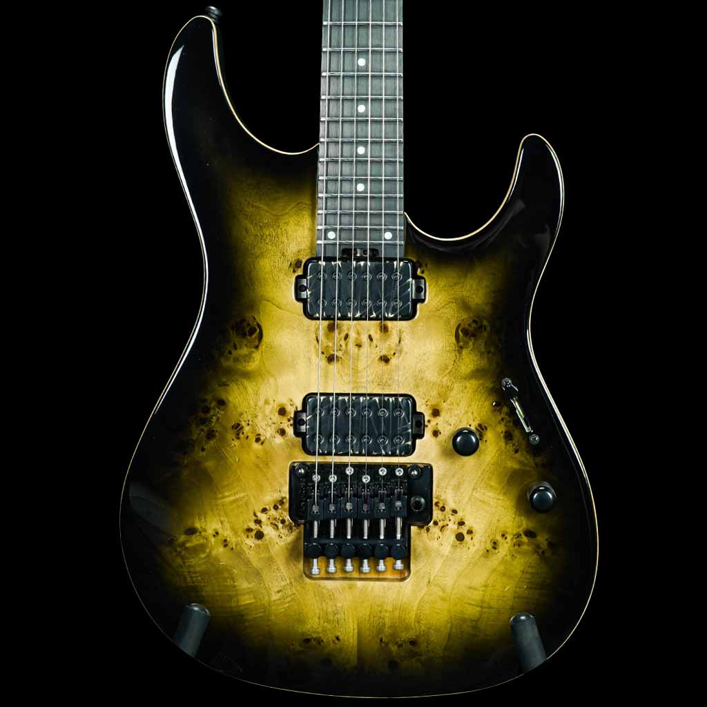 ESP E-II SN-II Series Electric Guitar w/Burled Maple Top - Nebula Black Burst