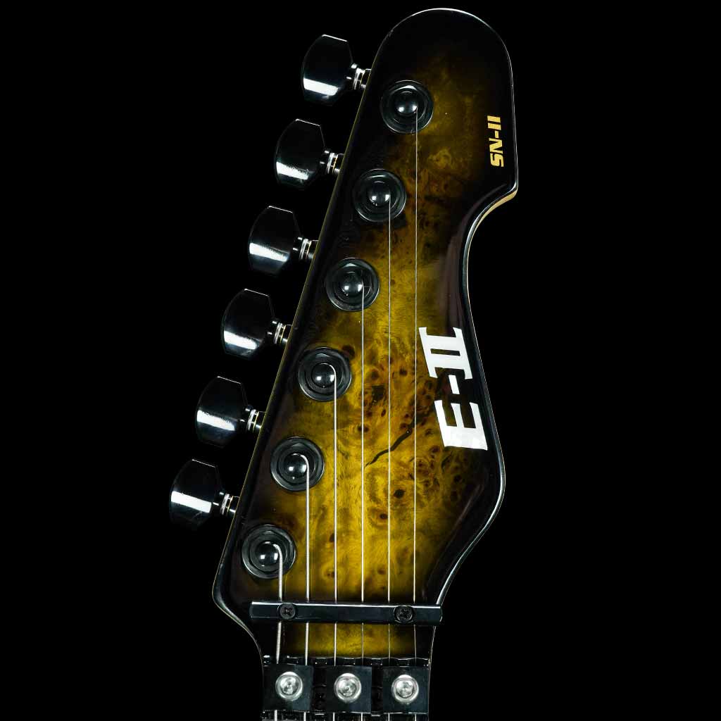 ESP E-II SN-II Series Electric Guitar w/Burled Maple Top - Nebula Black Burst