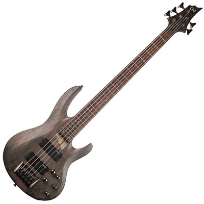 ESP LTD B-205 Spalted Maple Top Bass Guitar - See Thru Black Satin
