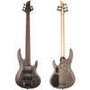 ESP LTD B-205 Spalted Maple Top Bass Guitar - See Thru Black Satin