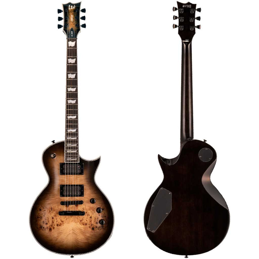 ESP LTD EC-1000 Burled Poplar Top Electric Guitar - Black Natural Burst
