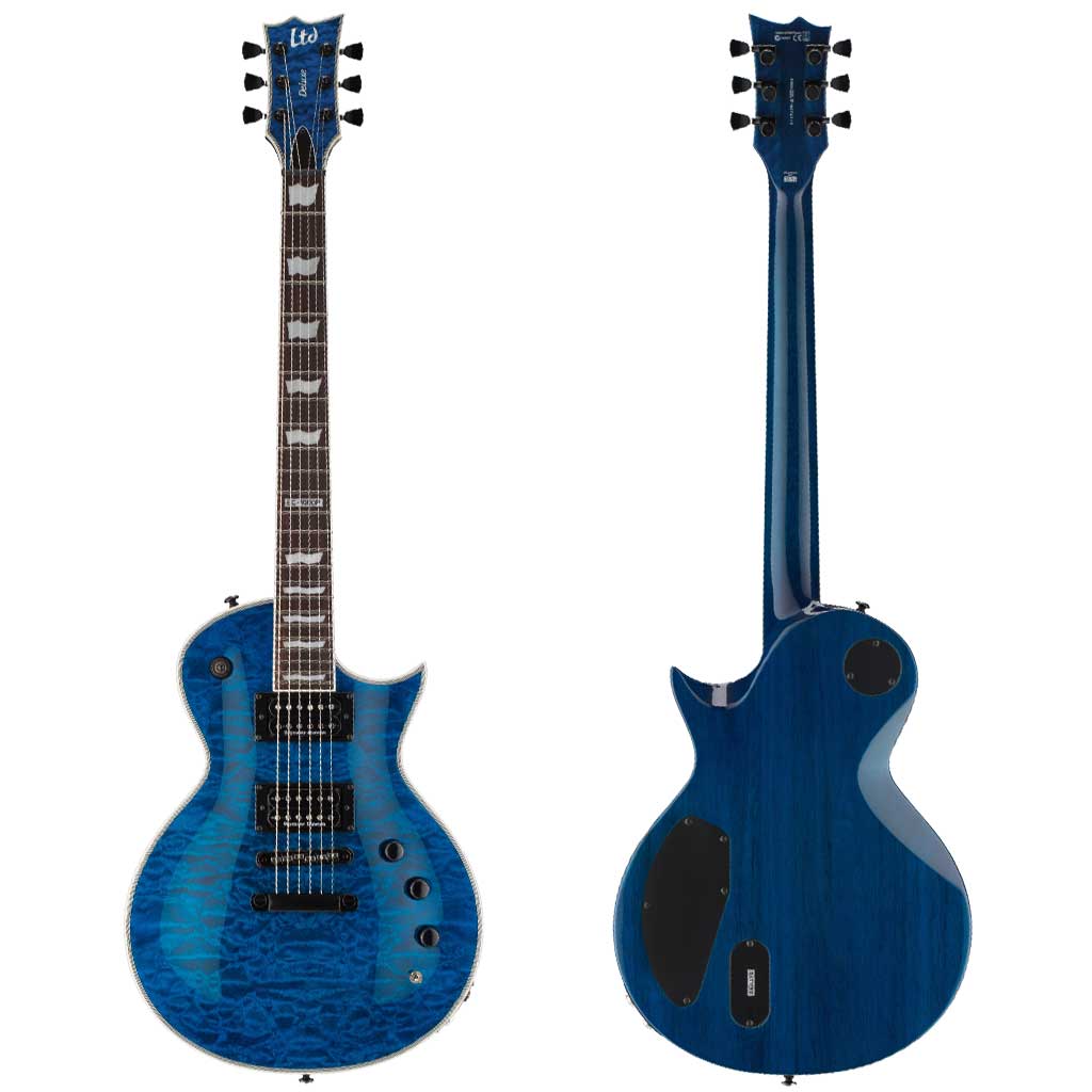 ESP LTD EC-1000 Piezo Electric Guitar - See-Thru Blue ESP Electric