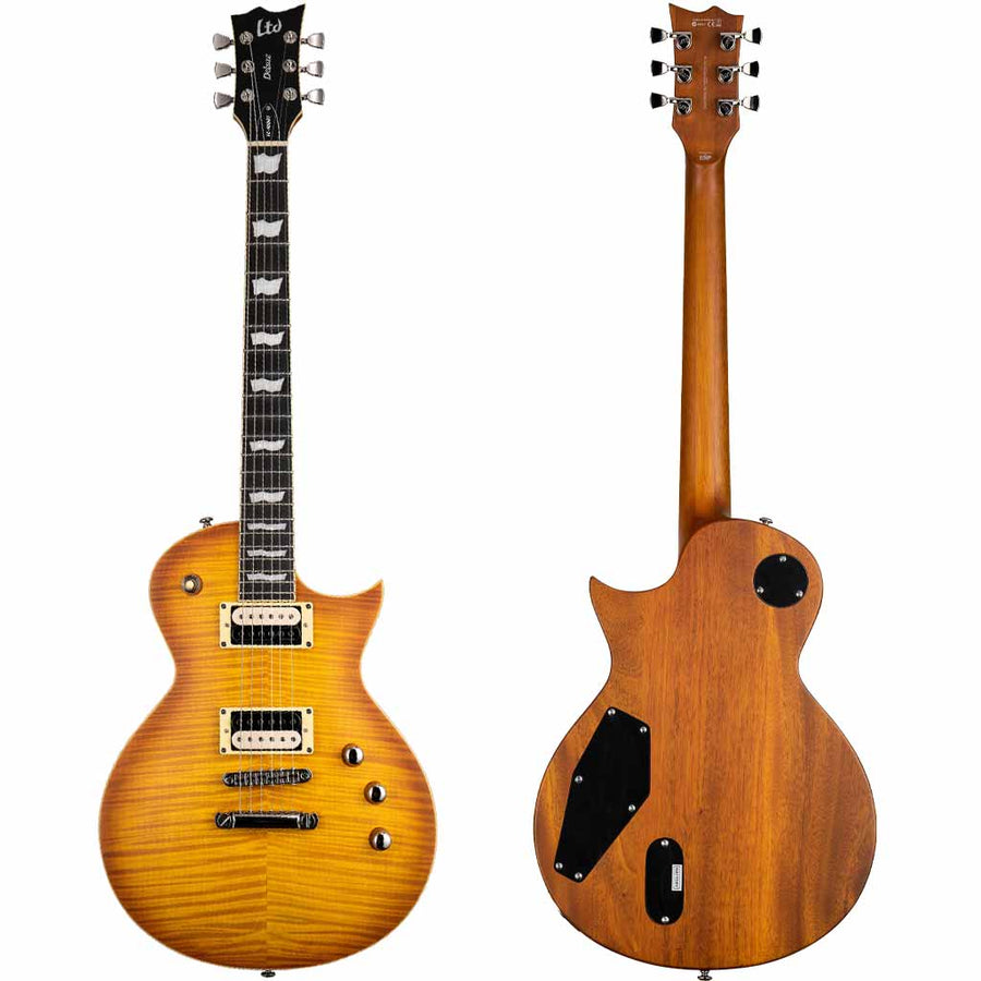 ESP EC-1000T Full Thickness Electric Guitar in Honey Burst Satin