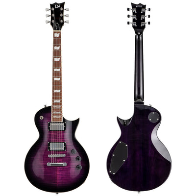 ESP LTD EC-256 Electric Guitar w/Flame Maple Top in See Thru Purple Sunburst