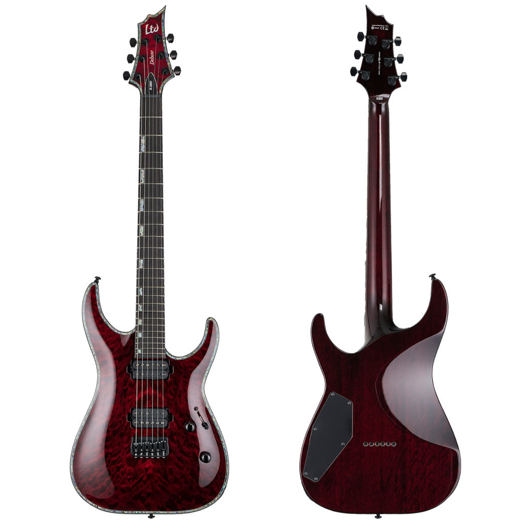 ESP LTD H-1001QM Series Electric Guitar w/Quilted Maple Top in See Thru Black Cherry