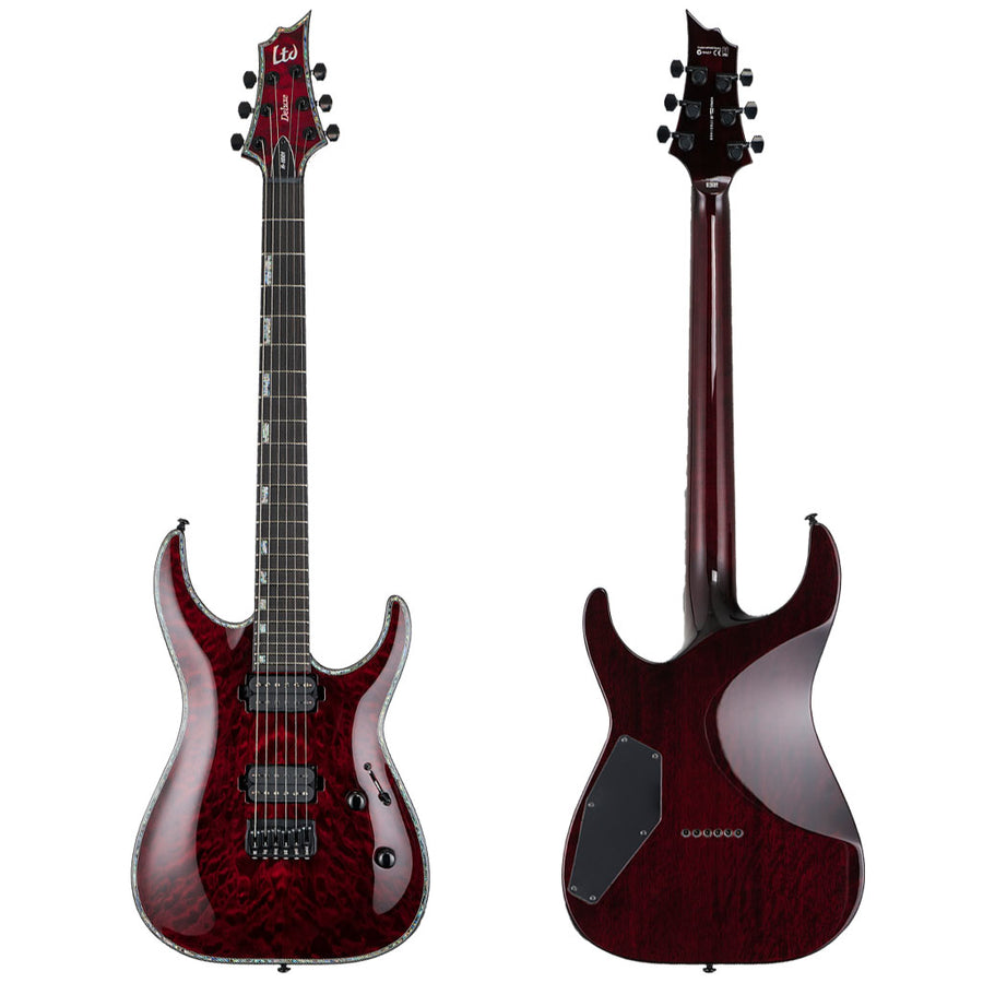 ESP LTD H-1001QM Series Electric Guitar w/Quilted Maple Top in See Thru Black Cherry