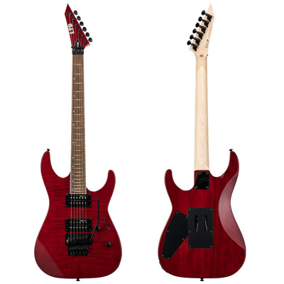ESP LTD M-200 Electric Guitar w/Flame Maple Top in See Thru Red