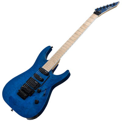 ESP LTD MH-203QM Electric Guitar w/Quilt Maple Top in See Thru Blue