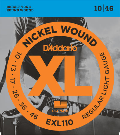 D'Addario EXL110 Nickel Wound Light Electric Guitar Strings 10-46
