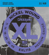 D'Addario EXL115 Nickel Wound Blues/Jazz Rock Electric Guitar Strings 11-49