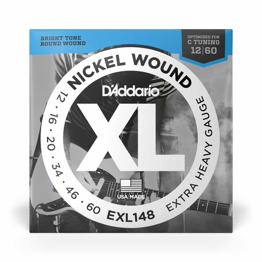 D'Addario EXL148 Extra Heavy 12-60 Nickel Wound Electric Guitar Strings