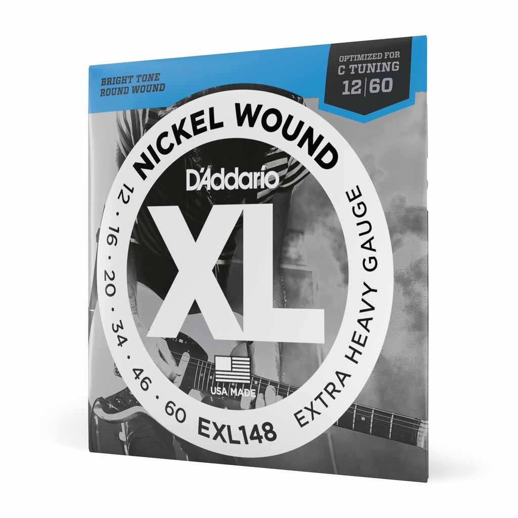 D'Addario EXL148 Extra Heavy 12-60 Nickel Wound Electric Guitar Strings
