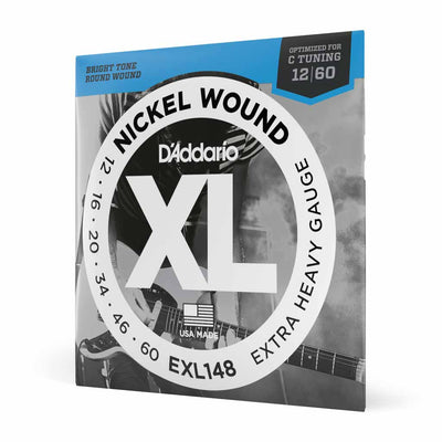 D'Addario EXL148 Extra Heavy 12-60 Nickel Wound Electric Guitar Strings