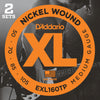 D'Addario EXL160TP Nickel Wound Bass Guitar Strings Medium 50-10 Long Scale 2-Pack