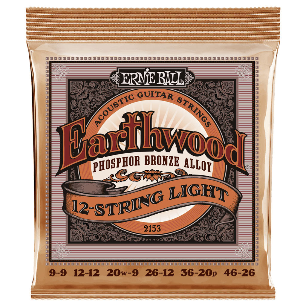Ernie Ball Phosphor Bronze Light Gauge 12 String Acoustic Guitar Strings