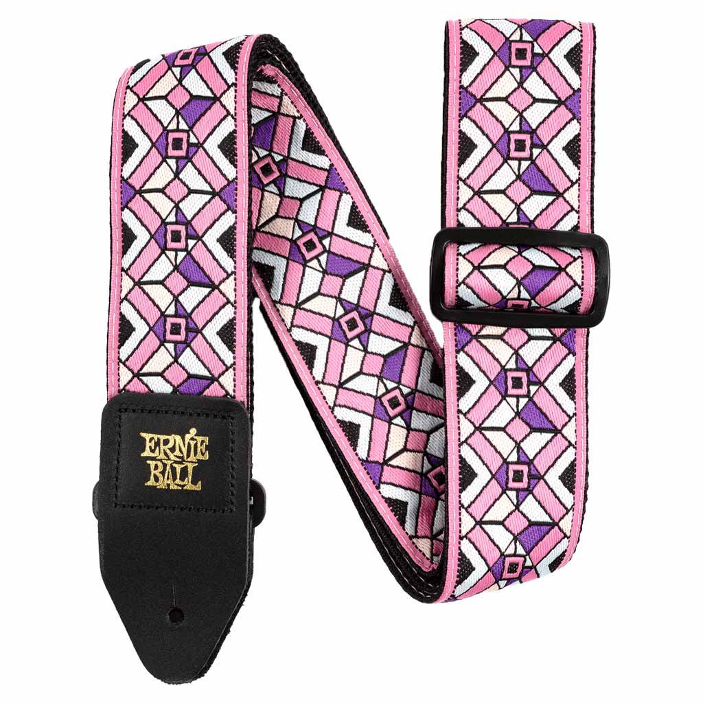 Ernie Ball Jacquard Guitar Strap - Kaleidoscope Pink