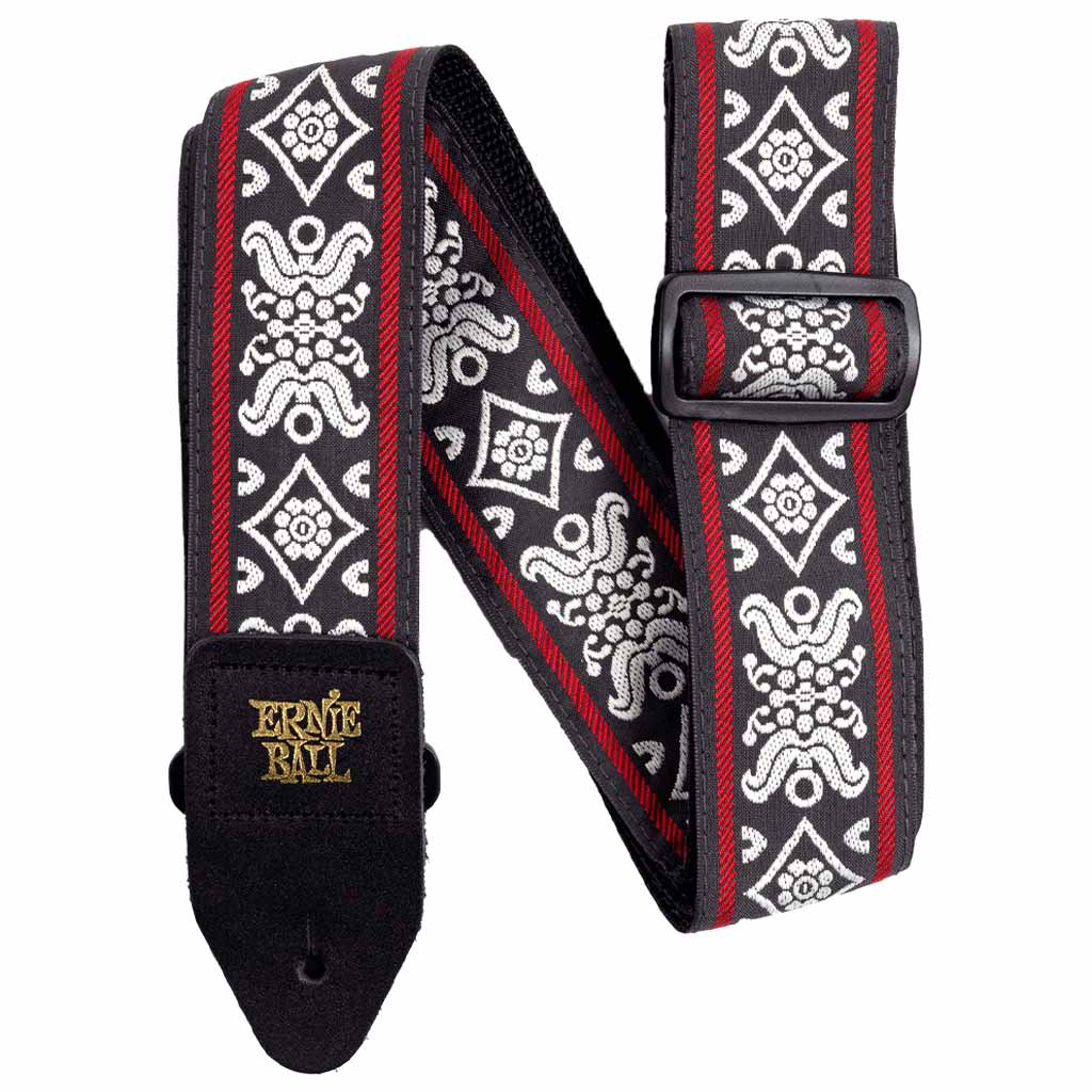 Ernie Ball Jacquard Guitar Strap - Blackjack Red