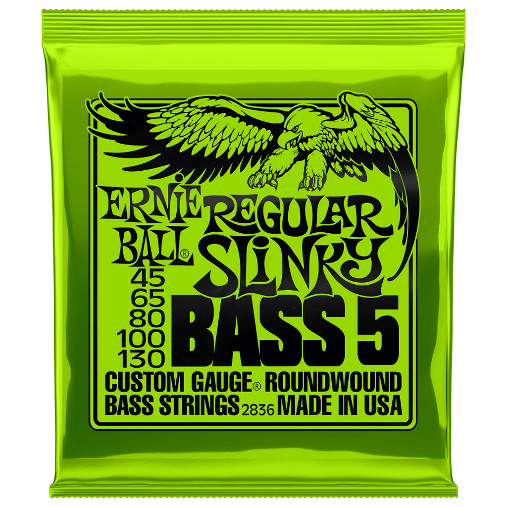 Ernie Ball Regular Slinky 45-130 5-String Bass Guitar Strings