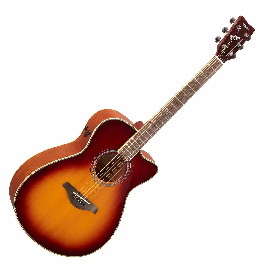 Yamaha FSC-TA TransAcoustic Small Body Acoustic Electric Guitar w/ Cutaway  - Brown Sunburst Yamaha Acoustic Guitar Yamaha FSC-TA TransAcoustic cutaway  guitars transport you to new creative spaces via immersive built-in reverb  and