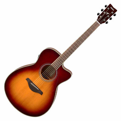 Yamaha FSC-TA TransAcoustic Small Body Acoustic Electric Guitar with Cutaway in Brown Sunburst