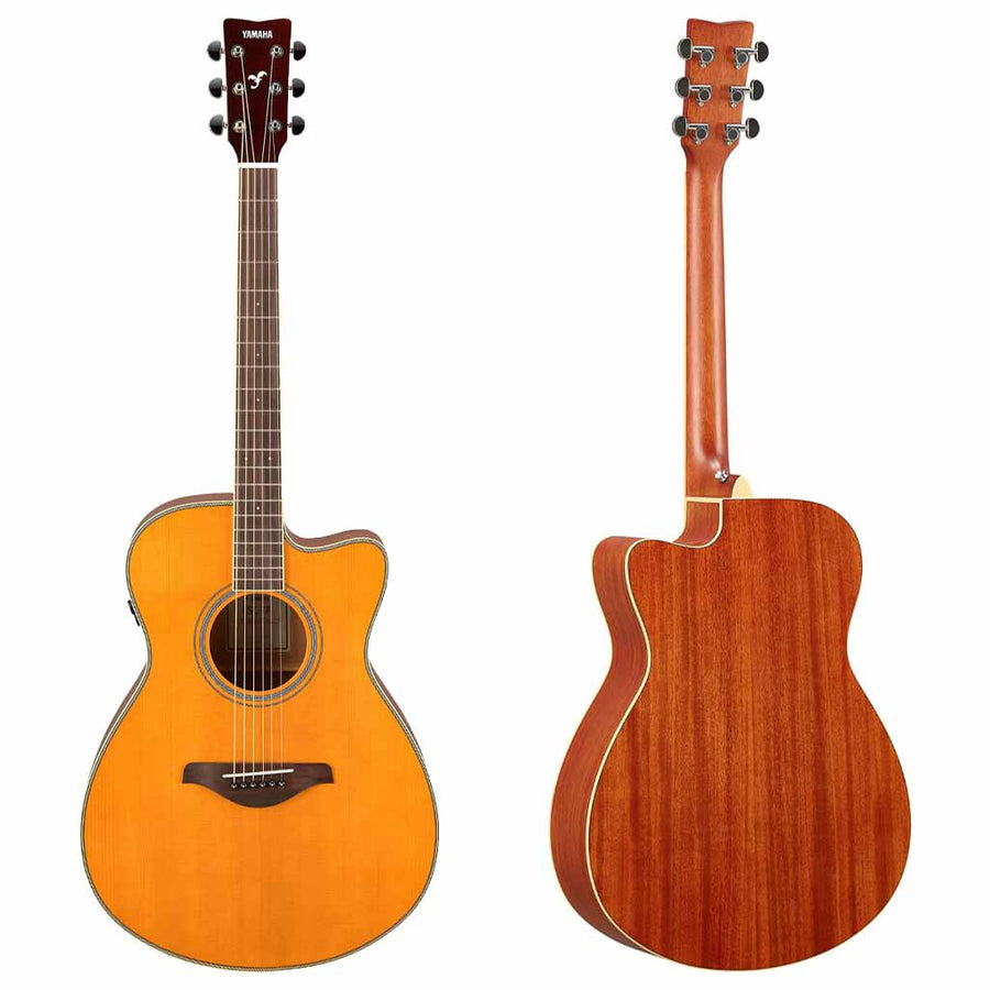 Yamaha FSC-TA TransAcoustic Small Body Acoustic Electric Guitar with Cutaway in Vintage Tint