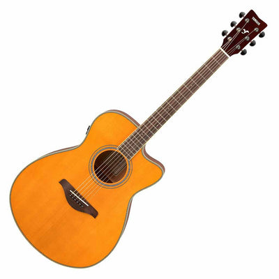 Yamaha FSC-TA TransAcoustic Small Body Acoustic Electric Guitar with Cutaway in Vintage Tint
