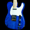 G&L USA ASAT Classic Electric Guitar in Clear Blue Over Swamp Ash Body with White Pickguard Maple Fretboard and Gloss Headstock