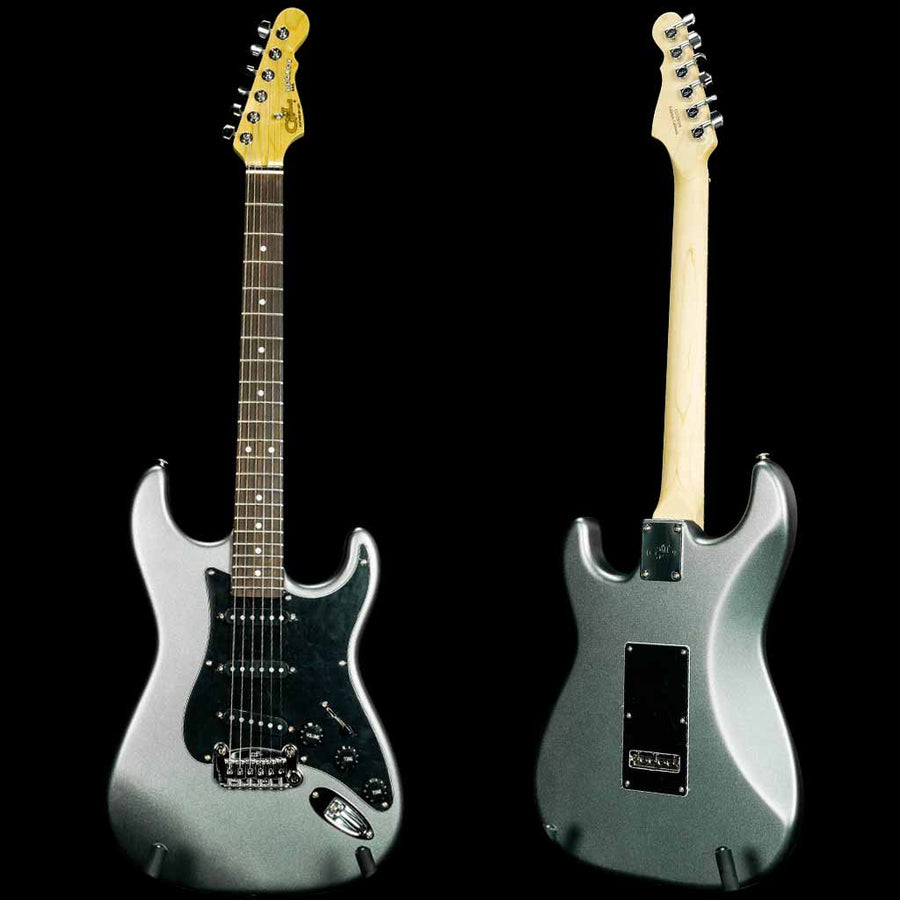 G&L USA Legacy Electric Guitar in Graphite Metallic Frost with Black Pickguard Rosewood Fretboard and Gloss Headstock